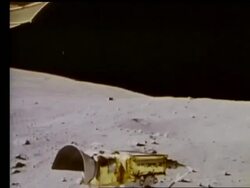 Lunar rover point of view over Moon surface Stock Footage