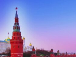Moscow Kremlin and river Stock Footage