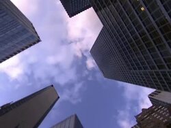 New York City skyscrapers seem to circle the sky. Stock Footage