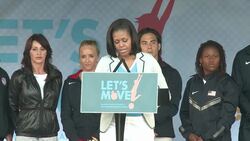 VOICED: Michelle Obama inspira atletas News Clip