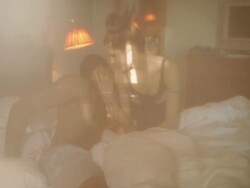 Passionate young couple on bed Stock Footage