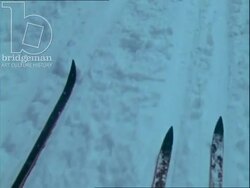 Disabled winter sports, Norway 1970s, including Tofiri Kibuuka, Ugandan-born blind skier. Stock Footage