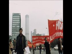 SYND 10 12 79 TURKISH LEFT WING DEMO IN FRANKFURT AND NPD FAR RIGHT MEETING IN KETSCH News Clip