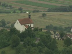 Church Above Wurmingen Stock Footage