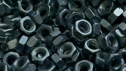 Heap screw nuts Stock Footage