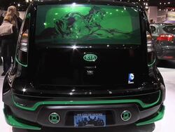 2013 Kia Soul Green Lantern Edition montage Stock Footage