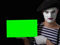 Mime Green Card 6 - Small with Tracking Points Stock Footage