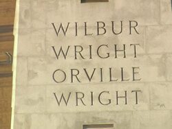 CU AERIAL ZO Shot of Kitty Hawk Wright Brothers Memorial / North Carolina, United States Stock Footage