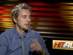 INTERVIEW: Dax Shepard and Kristen Bell on the genesis of the film at the 'Hit and Run' Junket on 8/11/12 in Los Angeles, CA. Stock Footage