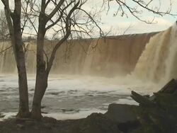 Waterfall in Estonia Stock Footage