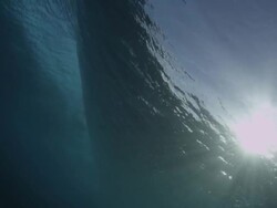Wave at Teahupoo from underwater Stock Footage