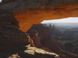 MS PAN View of mountain vally / Moab, Utah, United States Stock Footage