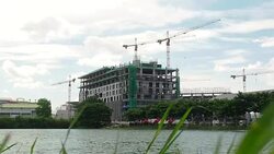 Building Under Construction Stock Footage