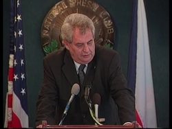 Czech PM visits Bush at White House News Clip