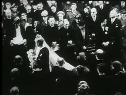 Prince Philip and Princess Elizabeth wedding Stock Footage