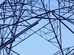 Electric powerlines Stock Footage