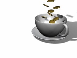 Cup of money Stock Footage