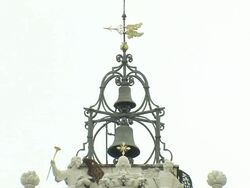 Close up Tilt Down Shot of Palacio Real Madrid Stock Footage