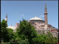 Call To Prayer At Islamic Icon: Hagia Sofia Mosque, Turkey Stock Footage