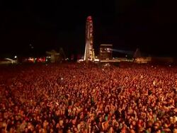 W/S EXT Concert Crowd Festival Night Stock Footage