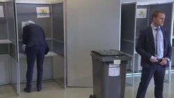 CLEAN : Far right candidate Geert Wilders casts vote in Dutch elections News Clip