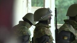 CLEAN : Ukrainian volunteers train to fight separatists News Clip