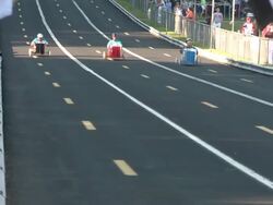 ATMOSPHERE at THE BOXTROLLS Roll Into FirstEnergy All-American Soap Box Derby Stock Footage