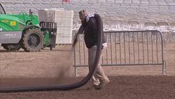 Workmen making preparations on Capitol Hill News Clip