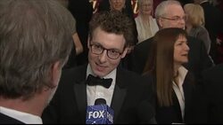 Composer Nicholas Britell speaking to reporters on the Oscars red carpet News Clip