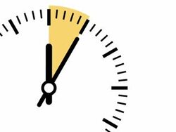 Video of clock highlighting 15 minutes Stock Footage