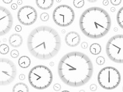 CLOCKS : stopping at 3:00 o'clock (WIPE) Stock Footage