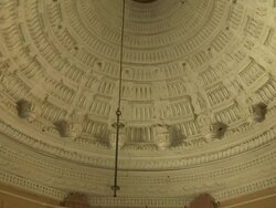 Tilt down interior shot parshavnath temple champaner gujarat Stock Footage