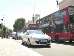 Strand, Olympic London General Views on July 21, 2012 in London, England (Footage by Getty Images) Stock Footage
