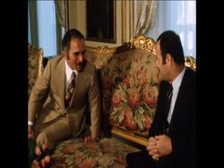 SYND 12-9-73 KING HUSSEIN OF JORDAN MEETS PRESIDENT ASAD OF SYRIA AND EGYPTIAN PRESIDENT SADAT IN CAIRO News Clip