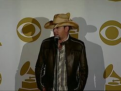 INTERVIEW: Jason Aldean on his GRAMMY nomination at the The GRAMMY Nominations Concert Live!! - Media Center Arrivals at Los Angeles CA.  Stock Footage