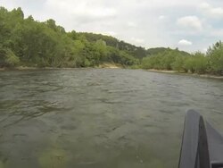Buffalo River from Front of Canoe Stock Footage