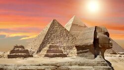 Pyramids And The Sphinx Stock Footage