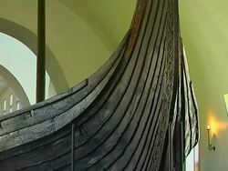 Tilt Up Shot Viking Museum Eastern Norway Oslo Norway Stock Footage