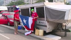 CLEAN : Chilean fans take over Rio ahead of Spain match News Clip