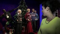 Madame Tussauds wax figures don Christmas jumpers in support of Save The Children's Christmas Jumper Day Instructional Video