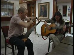 Unusual musicians play on saws News Clip