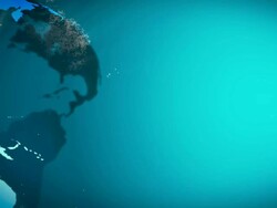 Globe with communication connections Stock Footage