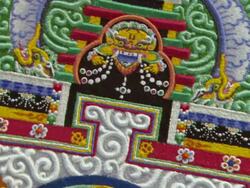 CU ZO Sand mandala / Kathmandu, Central, Nepal Stock Footage