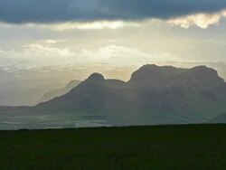 Aerial timelapse video of Moving cloud and sunset over VIK Stock Footage