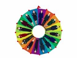 Candidates Wheel of fortune total shot(loopable) Stock Footage