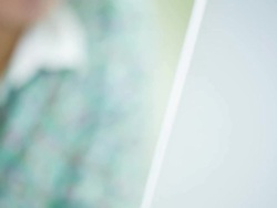 Woman using laptop computer Stock Footage