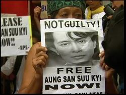 Protest outside embassy in support of Suu Kyi on 64th birthday Instructional Video