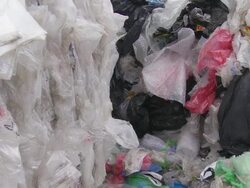 Pile of Plastic Waste TILT UP Stock Footage