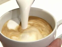 Close-up shot coffee cup being made by barista Stock Footage