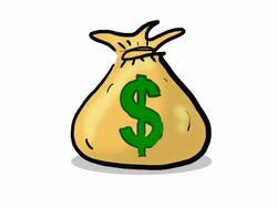 Dollar money bag lands and saw cuting hole Stock Footage